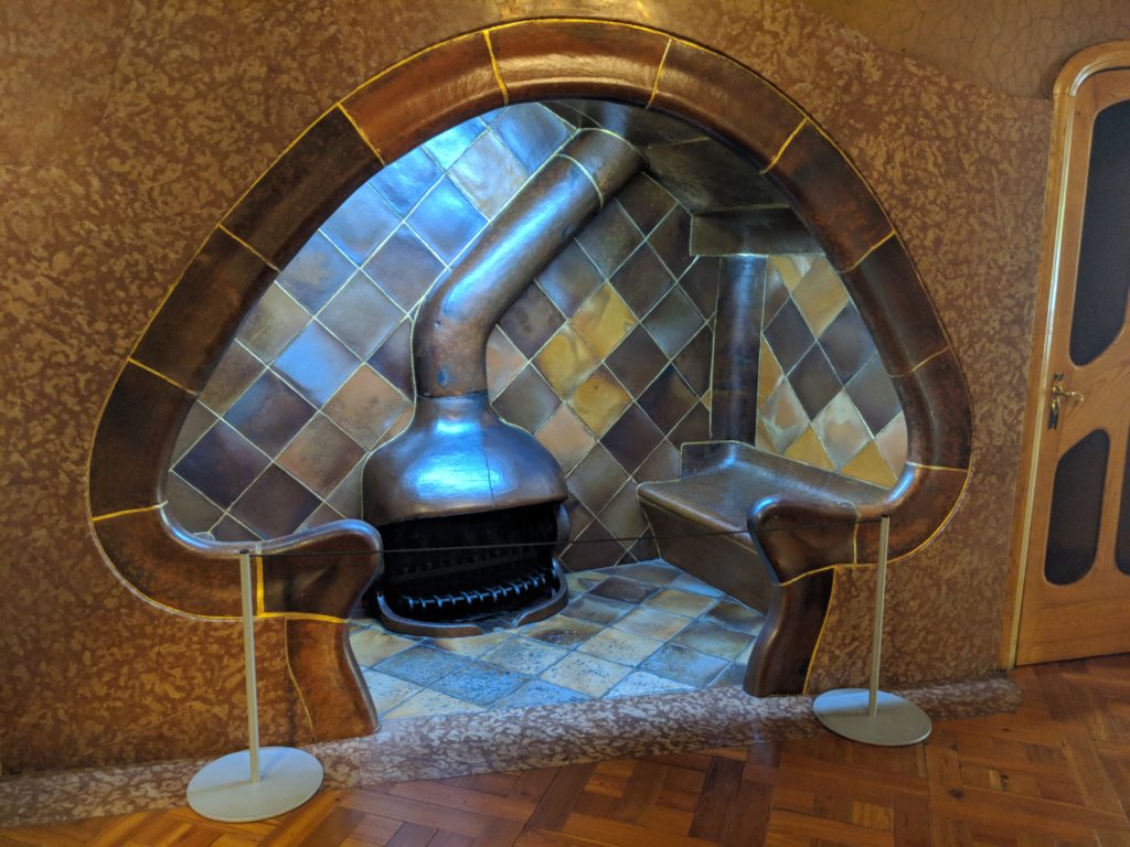 Casa Batllo interior mushroom furnace