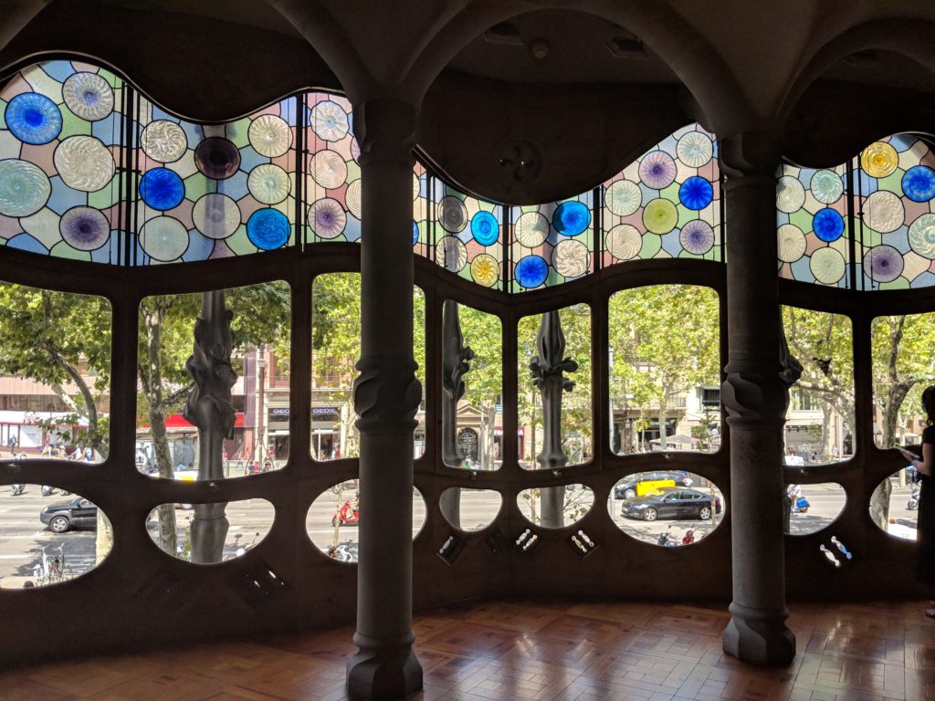 Casa Batllo view from inside windows