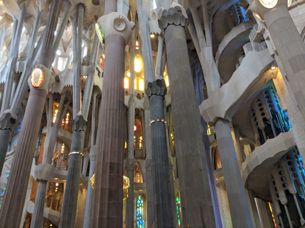 Sagrada Familia interior pillars