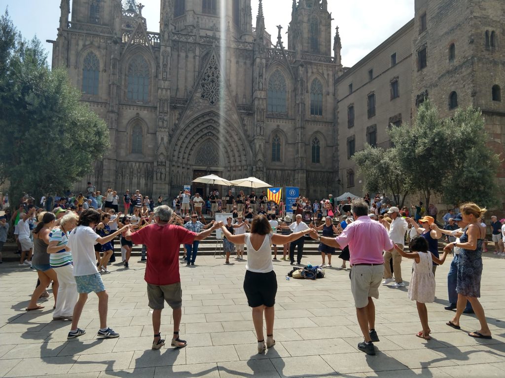 Barcelona Cathedral Sunday Sardana dance