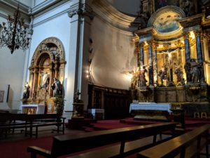 The inside of San Felipe Neri, apparently not often seen by tourists!